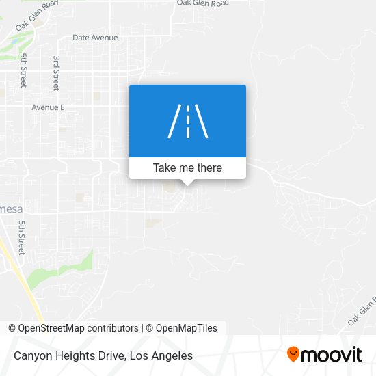 Canyon Heights Drive map