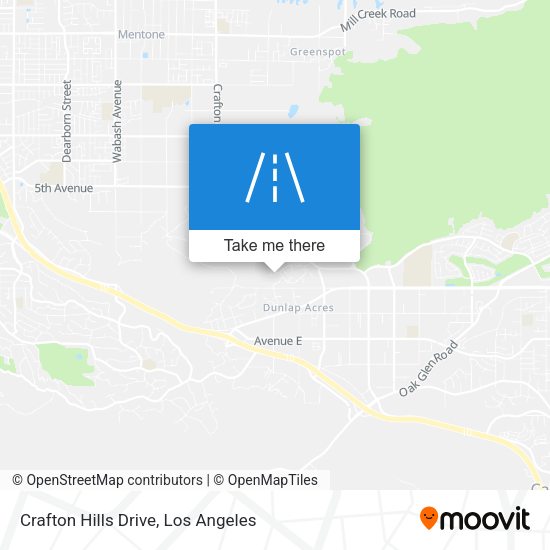 Crafton Hills Drive map