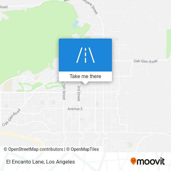 El Encanto Lane map