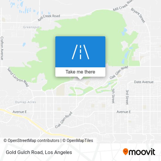Gold Gulch Road map
