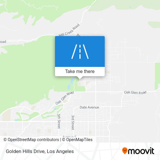 Golden Hills Drive map