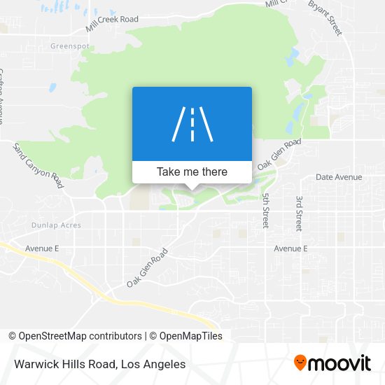 Warwick Hills Road map