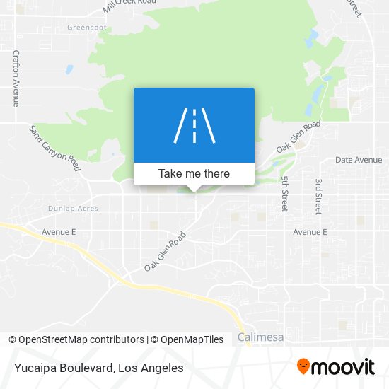 Yucaipa Boulevard map