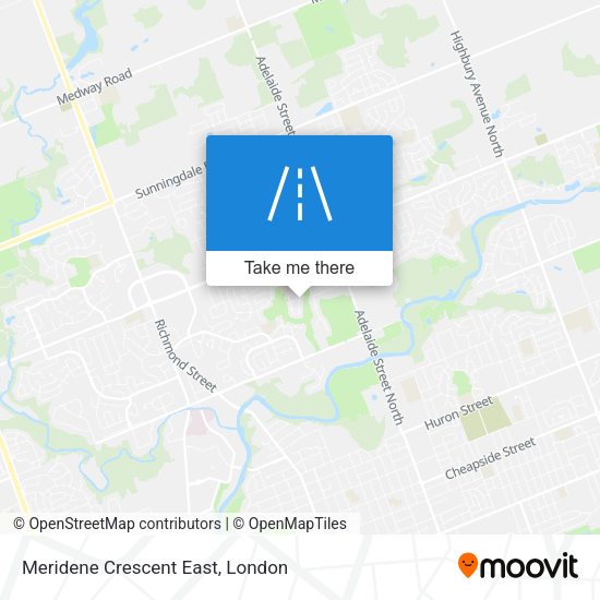 Meridene Crescent East map