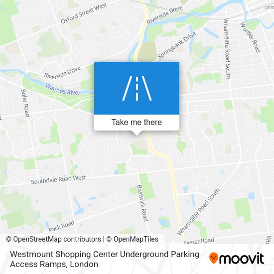 Westmount Shopping Center Underground Parking Access Ramps map