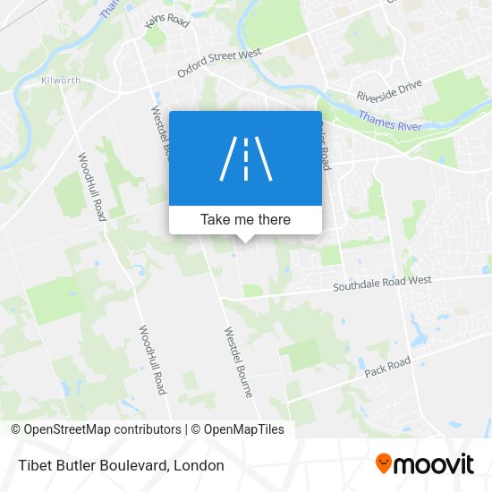 Tibet Butler Boulevard map