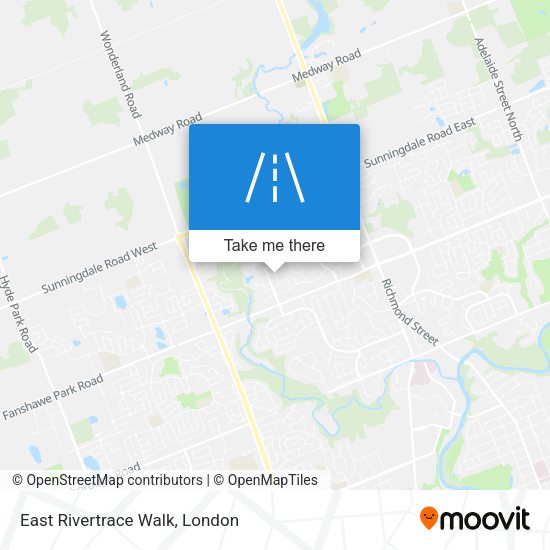 East Rivertrace Walk map