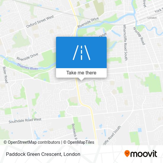 Paddock Green Crescent map