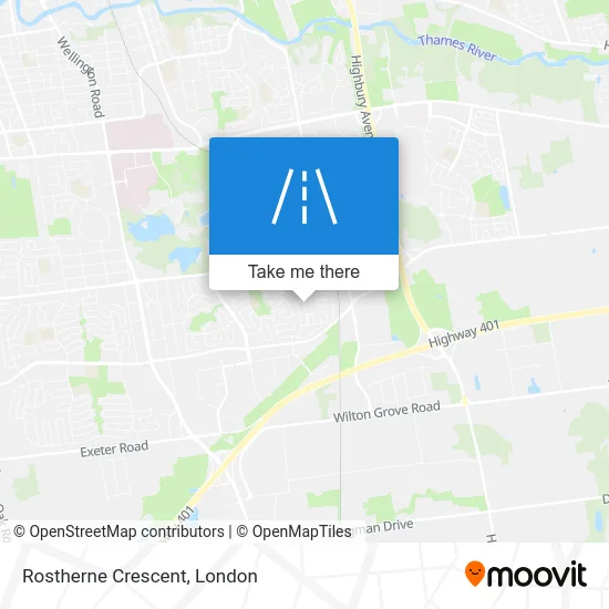 Rostherne Crescent map
