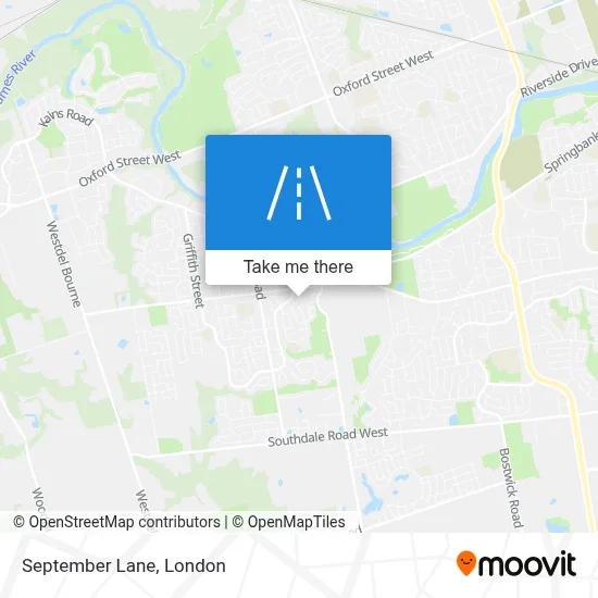September Lane map