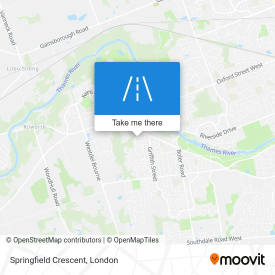 Springfield Crescent map