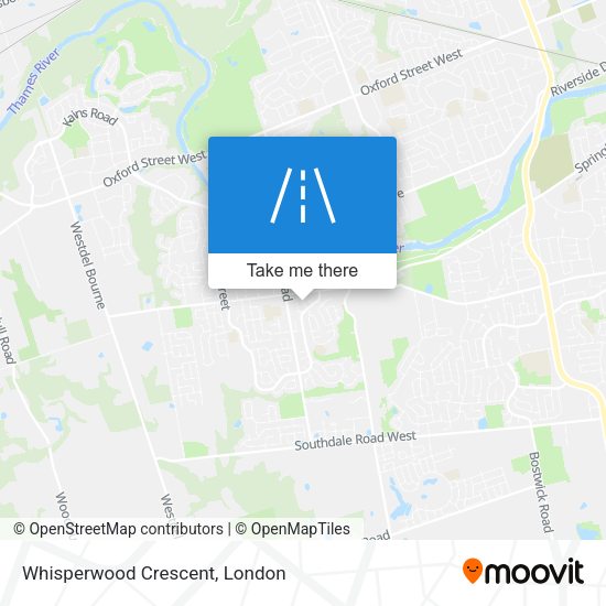 Whisperwood Crescent map