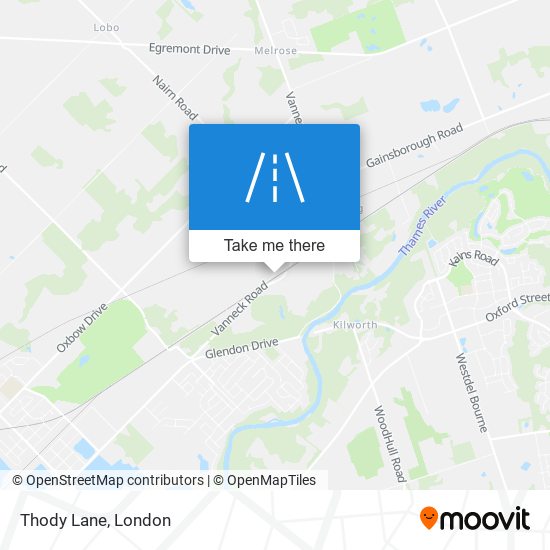 Thody Lane map