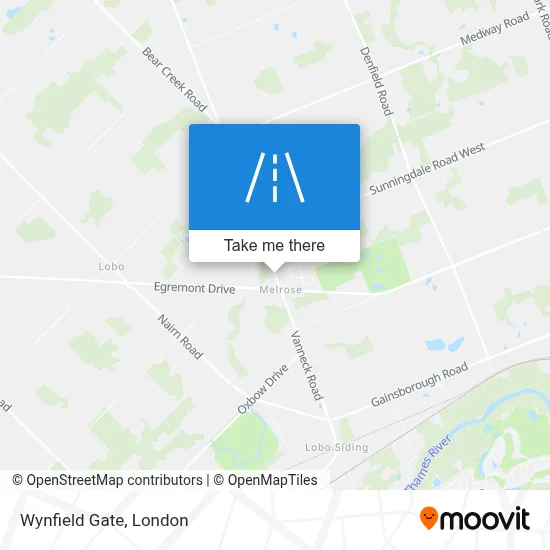 Wynfield Gate map