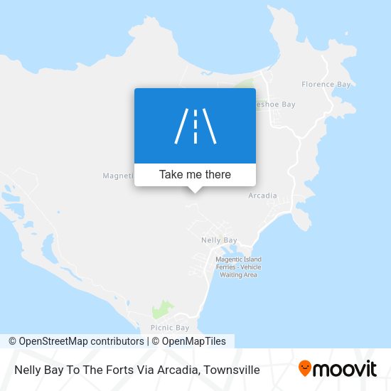 Nelly Bay To The Forts Via Arcadia map