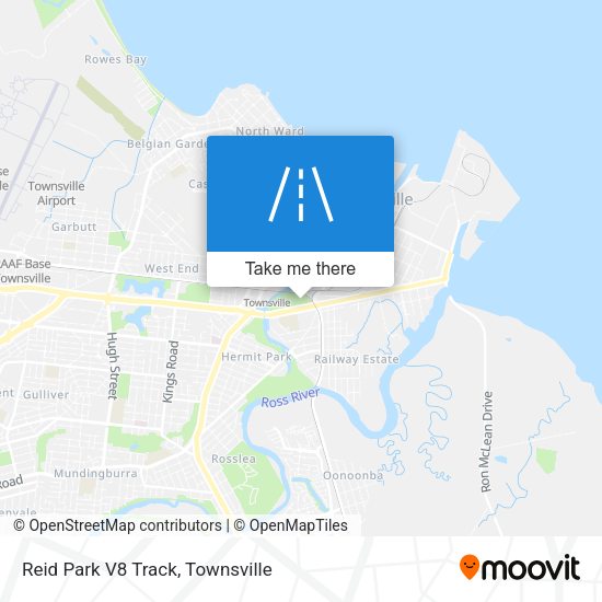 Reid Park V8 Track map