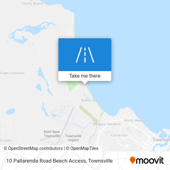 10 Pallarenda Road Beach Access map