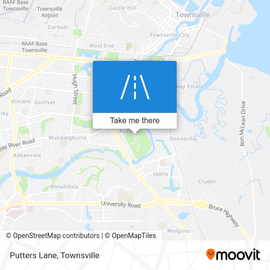 Putters Lane map