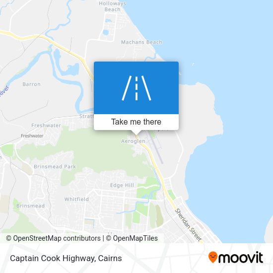 Captain Cook Highway map