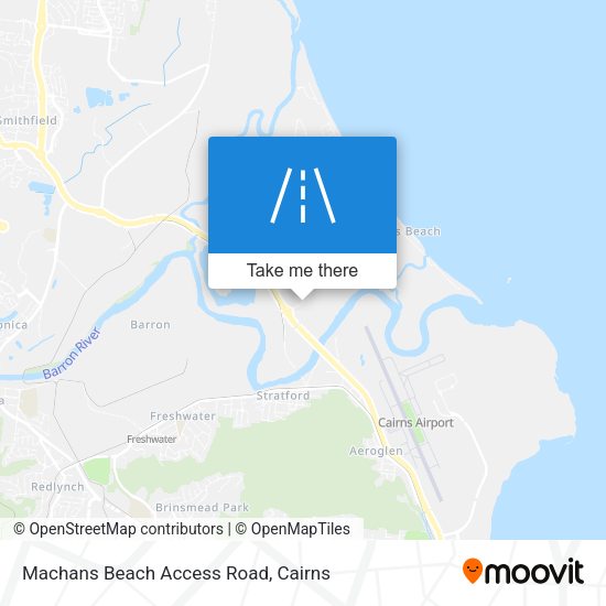 Machans Beach Access Road map