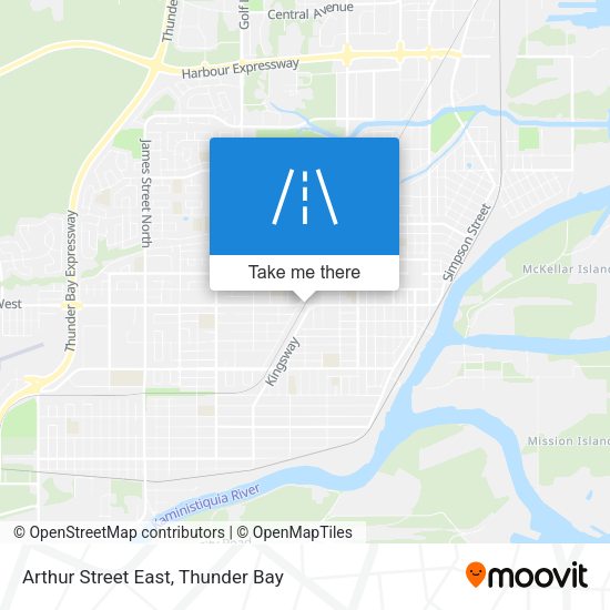 Arthur Street East map