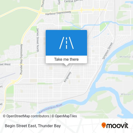 Begin Street East map