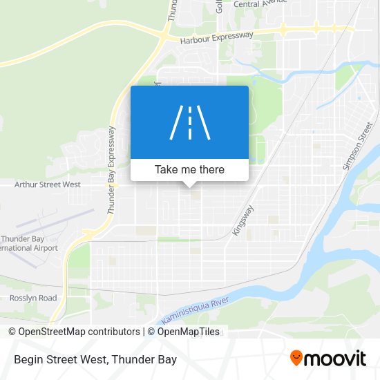 Begin Street West map