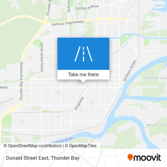 Donald Street East map