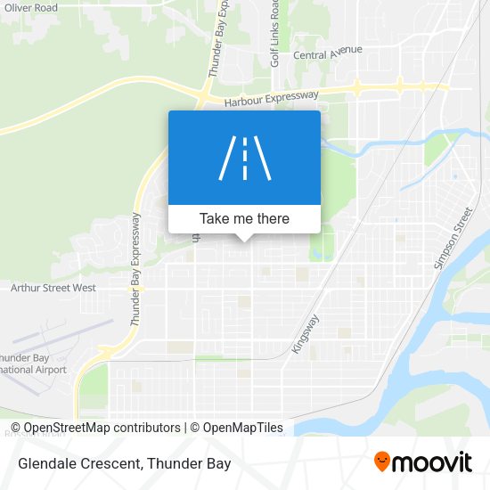 Glendale Crescent map