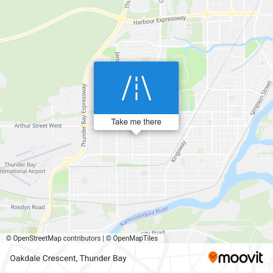 Oakdale Crescent map