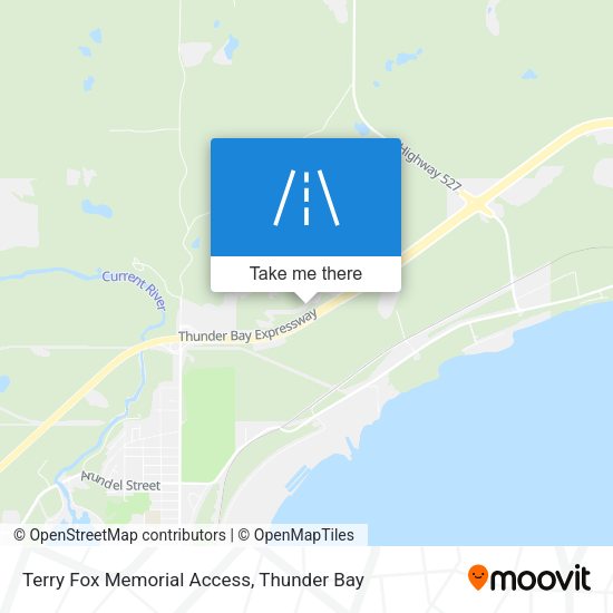 Terry Fox Memorial Access map