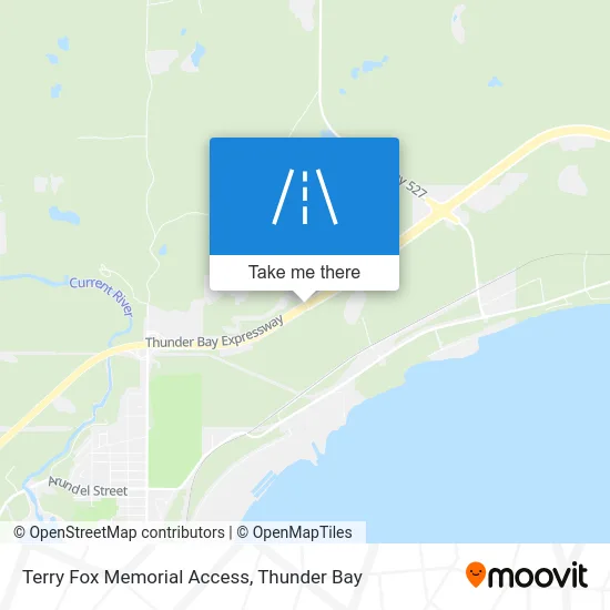 Terry Fox Memorial Access map