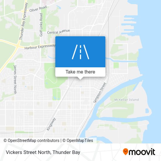 Vickers Street North map