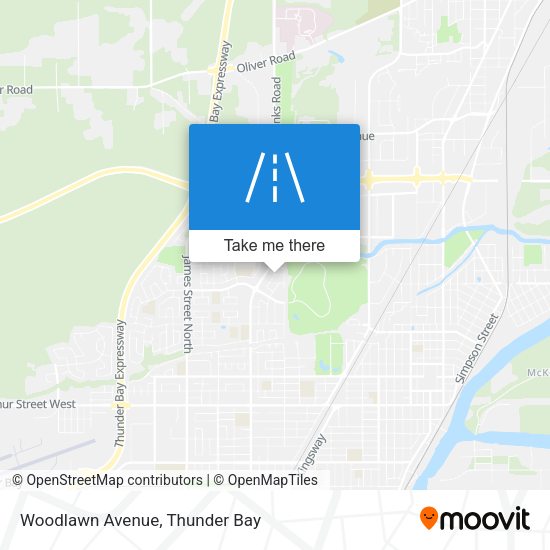 Woodlawn Avenue map