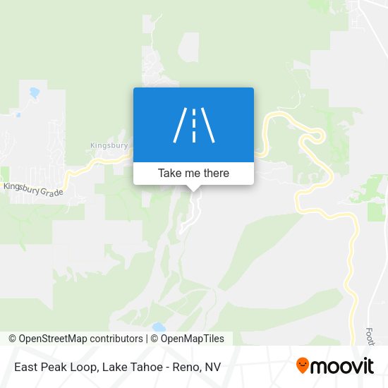 East Peak Loop map