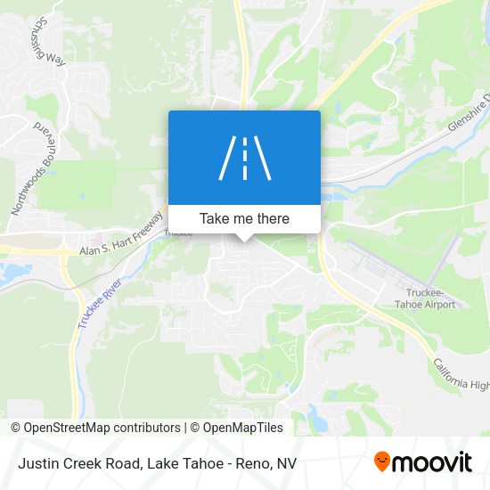 Justin Creek Road map