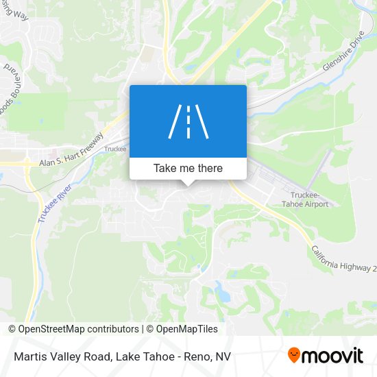 Martis Valley Road map