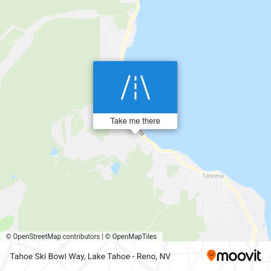 Tahoe Ski Bowl Way map
