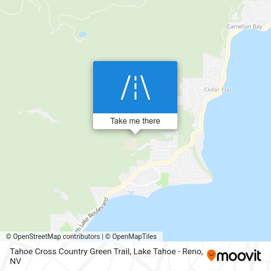 Mapa de Tahoe Cross Country Green Trail