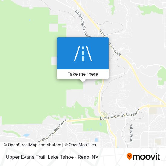 Upper Evans Trail map