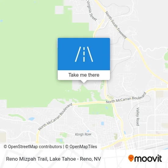 Reno Mizpah Trail map