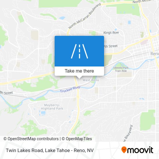 Twin Lakes Road map