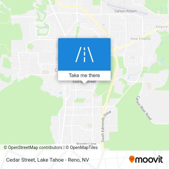 Cedar Street map