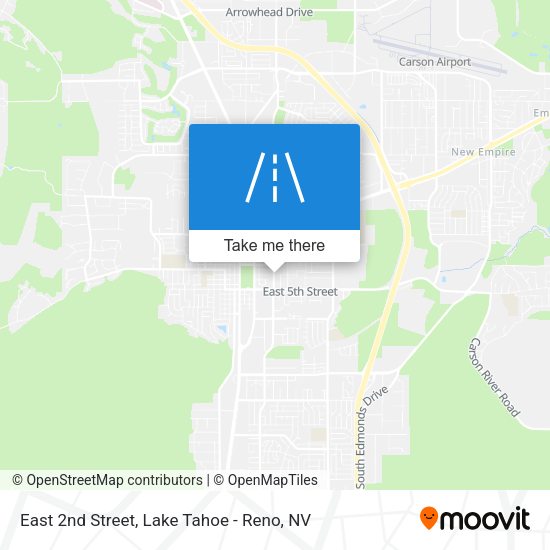 East 2nd Street map