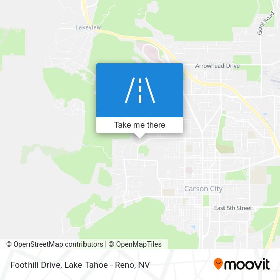 Foothill Drive map