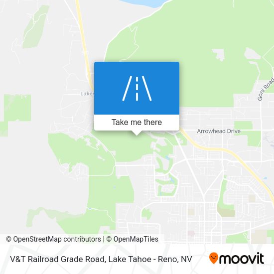 V&T Railroad Grade Road map