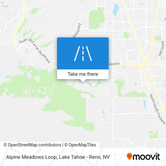 Alpine Meadows Loop map