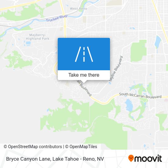Mapa de Bryce Canyon Lane