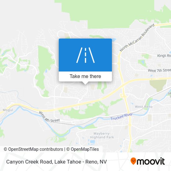 Canyon Creek Road map