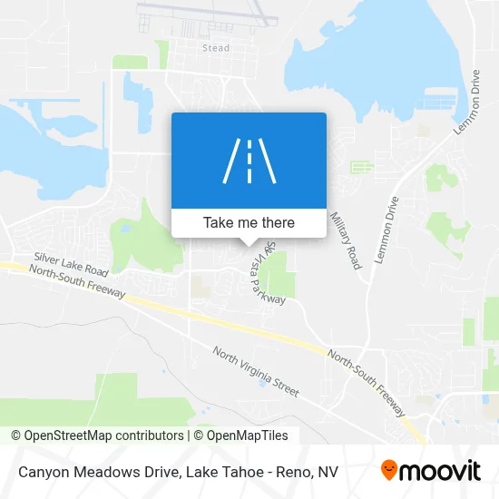Canyon Meadows Drive map